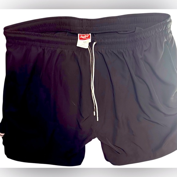 Rawlings black ColorSync athletic drawstring training shorts - Picture 2 of 2